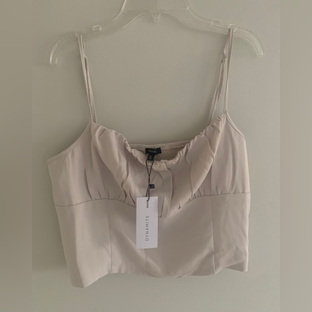 NWT Dynamite Ruched Bustier Top